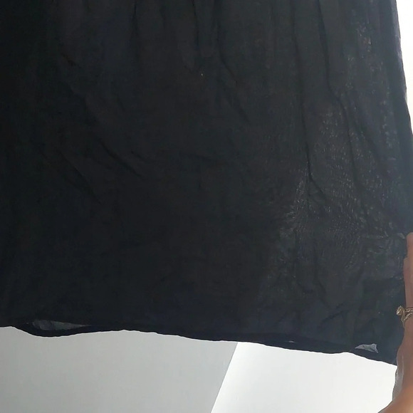 Aritzia Wilfred High Waisted Culotte Black Cropped wide leg pant M Elastic Waist - Picture 6 of 10